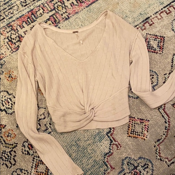 Free People Tops - Free People Beige Knit Sweater! ✨